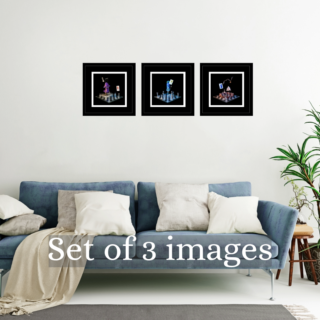 Set of 3 art photography 8"x8" prints (with border and signature) from Scotland's Chequered Throne Collection