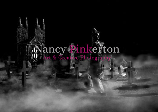 Witch in the Kirkyard - A3 fine art photograph giclee print pearl finish story about the Scottish witch trials